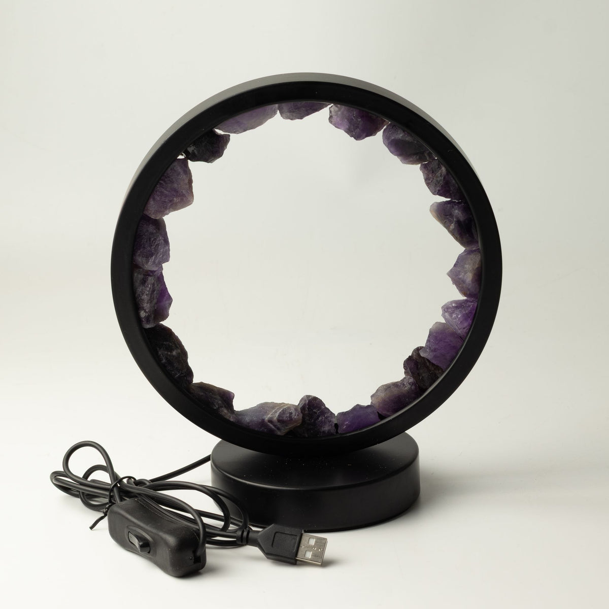 Amethyst Gemstone Halo Lamp – Zen Spirit