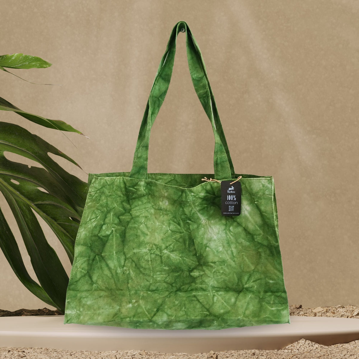 Forest Green Stonewashed Cotton Bag