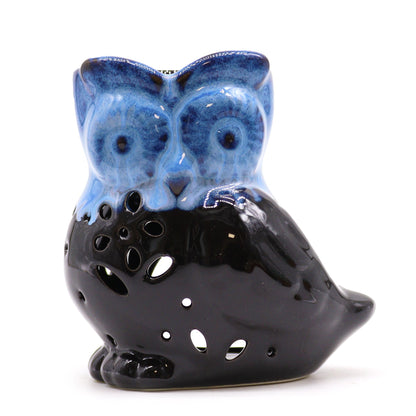 Rustic Ceramic Side-On Owl Oil Burner – Assorted