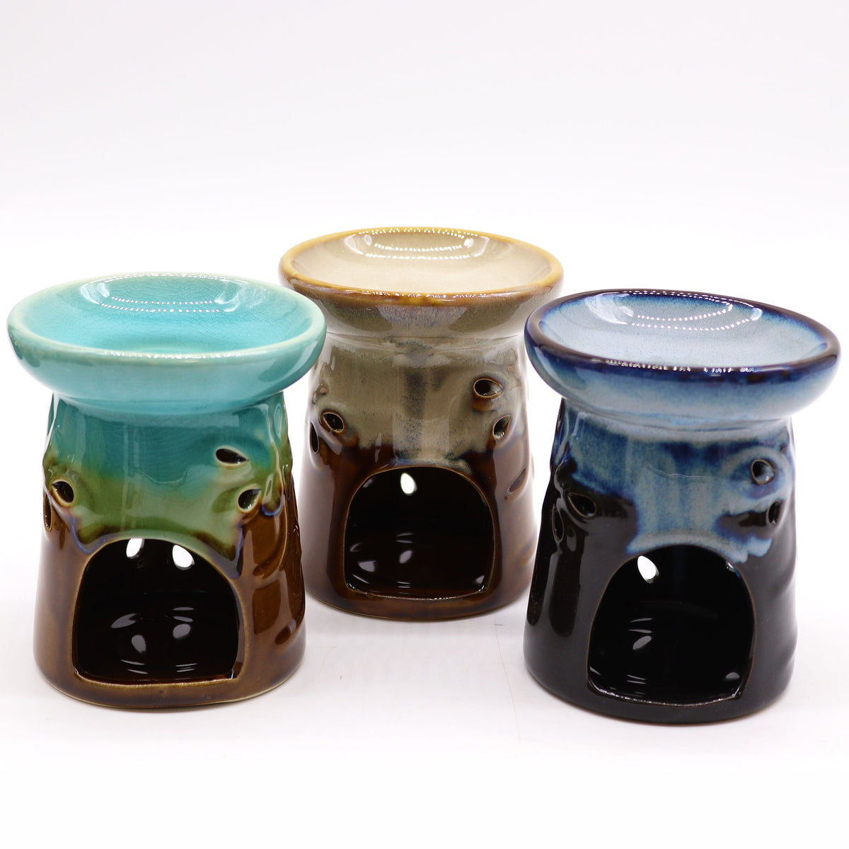 Rustic Ceramic Dragonfly Oil Burner – Assorted