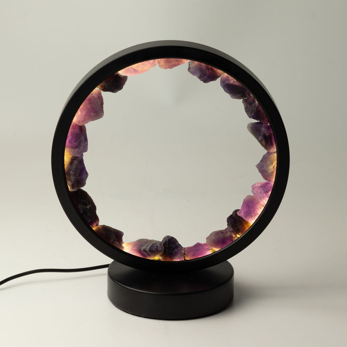 Amethyst Gemstone Halo Lamp – Zen Spirit