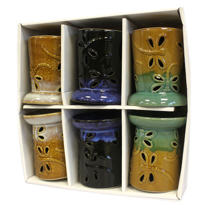 Rustic Ceramic Dragonfly Oil Burner – Assorted