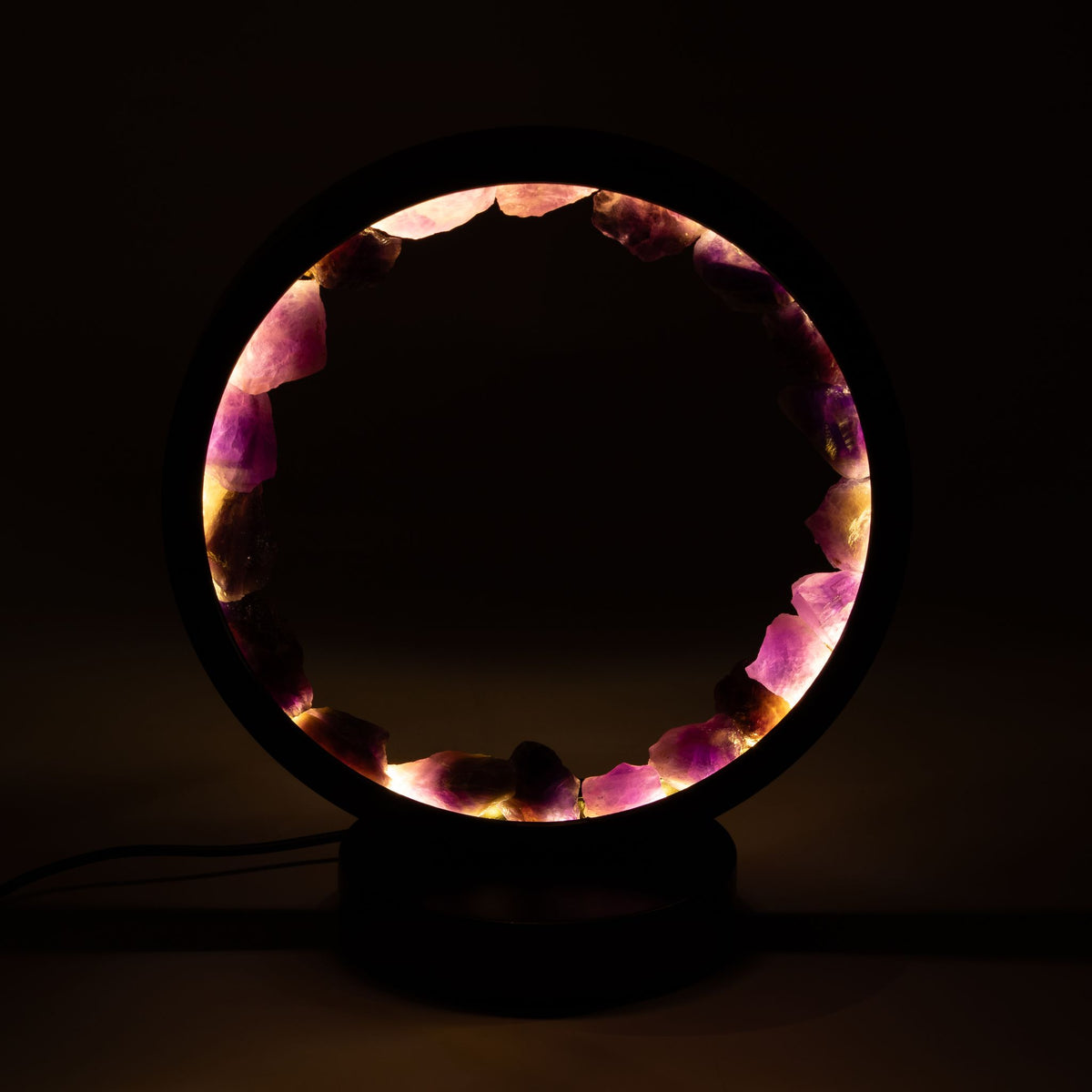Amethyst Gemstone Halo Lamp – Zen Spirit