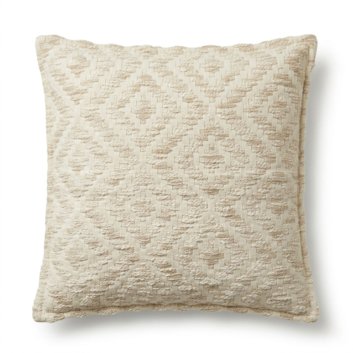 Neutral Geometric Cushion Cover – 45 × 45 cm