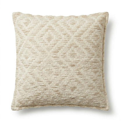 Neutral Geometric Cushion Cover – 45 × 45 cm