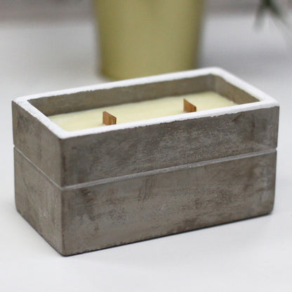 Concrete Woodwick Candle – Spiced South Sea Lime