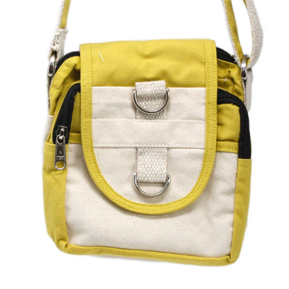 Natural Cotton Crossbody Travel Bag – Olive