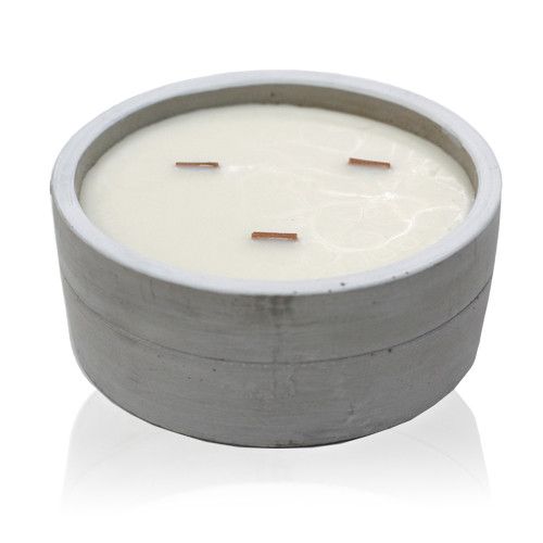 Concrete Woodwick Candle – Patchouli & Dark Amber