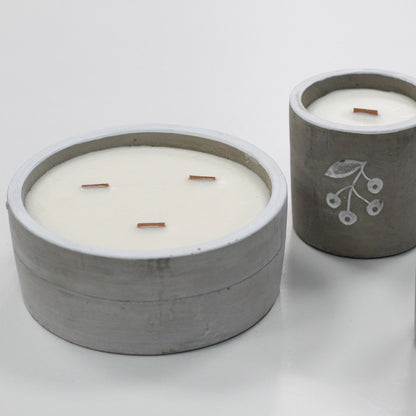 Concrete Woodwick Candle – Vanilla & Orange