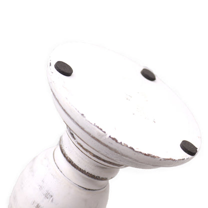 Whitewashed Wooden Candle Stand – Medium
