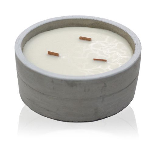 Concrete Woodwick Candle – Vanilla & Orange