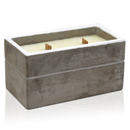 Concrete Woodwick Candle – Spiced South Sea Lime