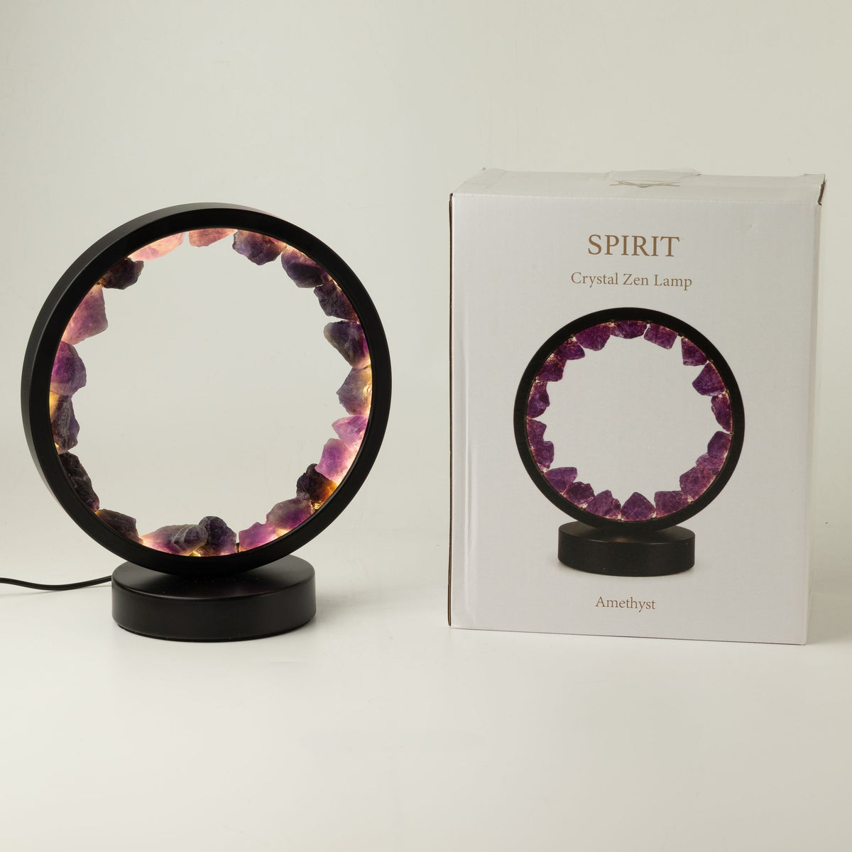 Amethyst Gemstone Halo Lamp – Zen Spirit