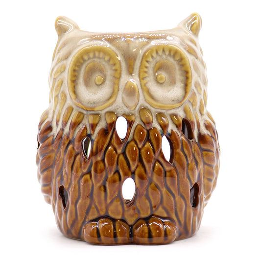 Rustic Ceramic Owl Oil Burner – Assorted