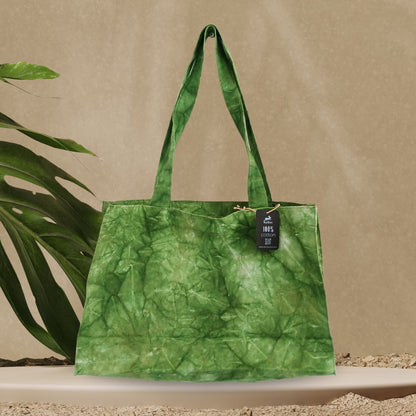Forest Green Stonewashed Cotton Bag