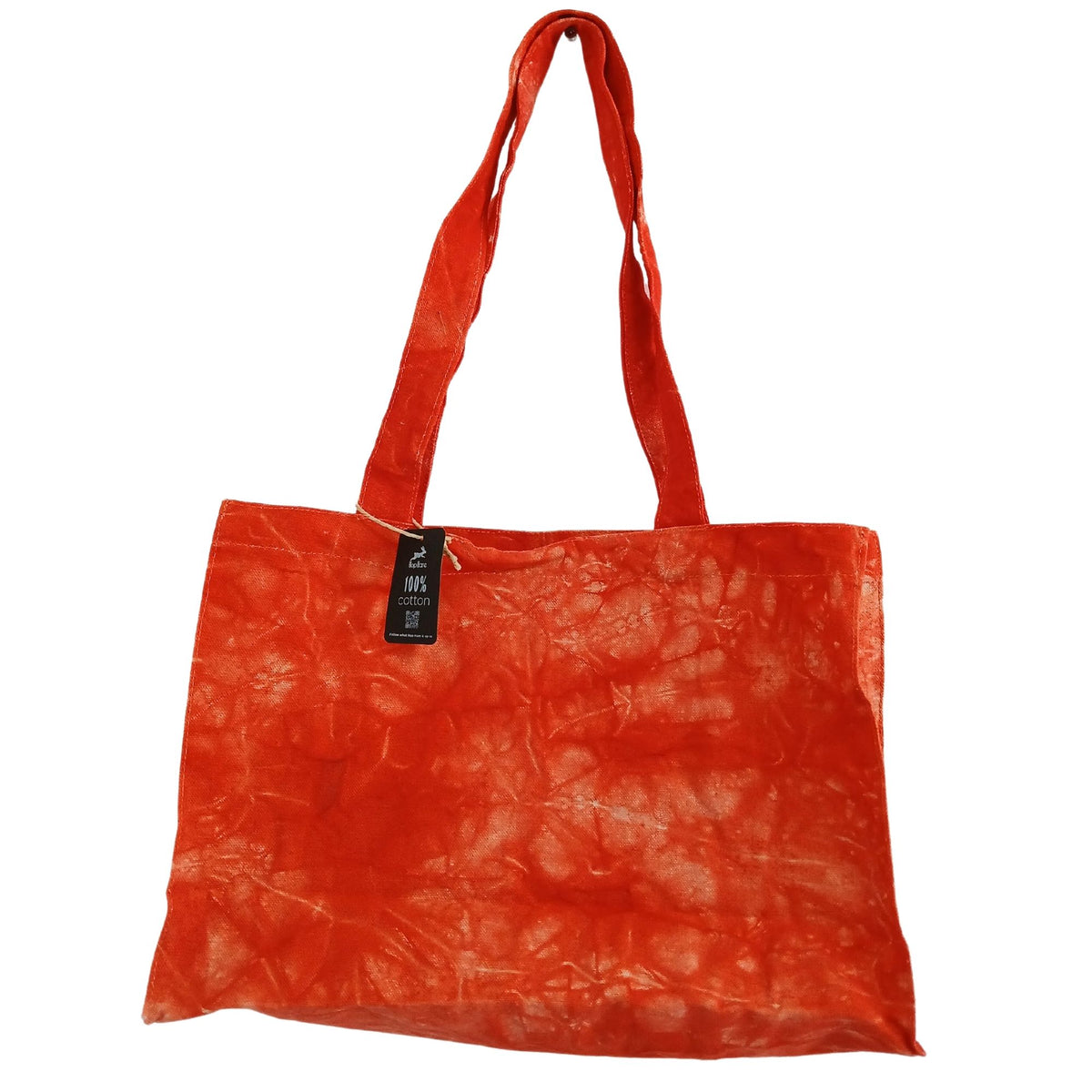 Desert Orange Stonewashed Cotton Handy Bag
