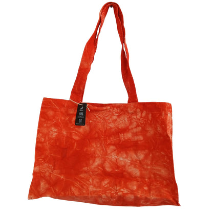 Desert Orange Stonewashed Cotton Handy Bag