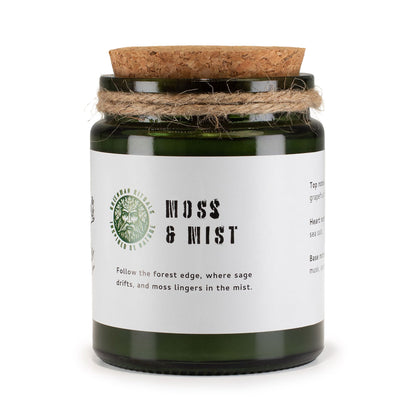 Greenman Woodwick Soy Candle – Moss & Mist